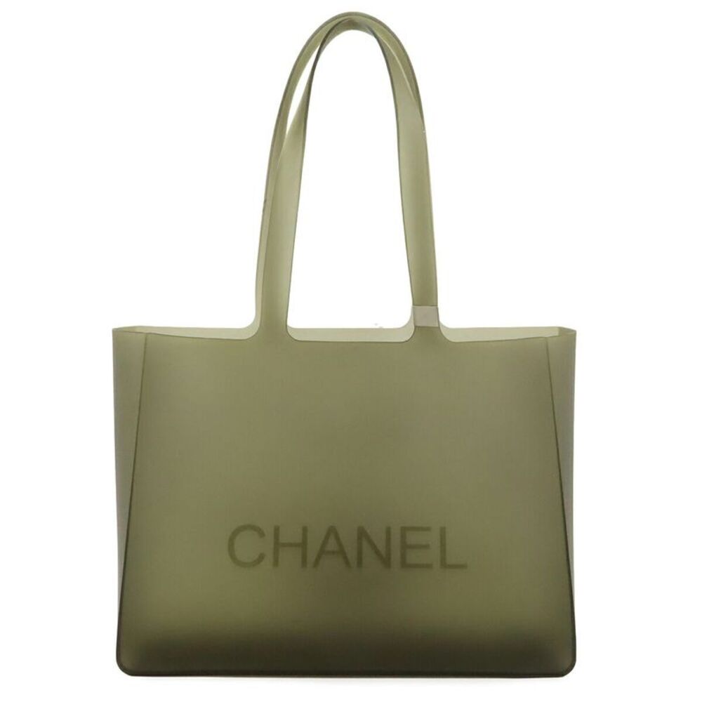Chanel Logo Rubber Tote Bag